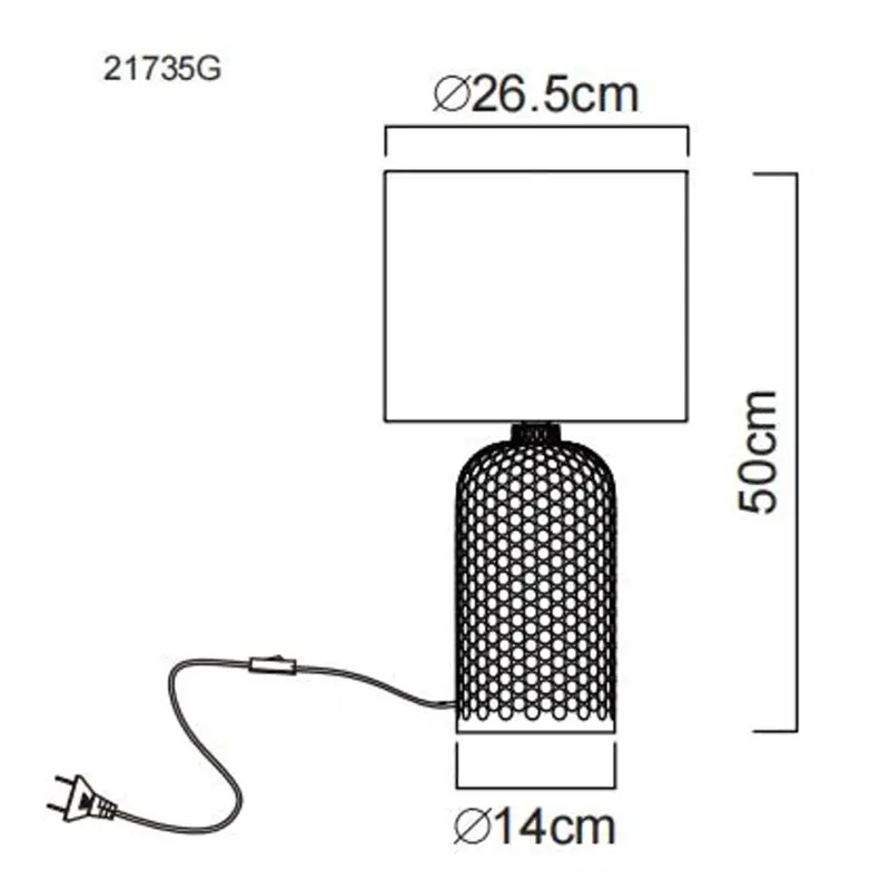 Stolové svietidlo Globo 21735G 1x60W E27 230V IP20